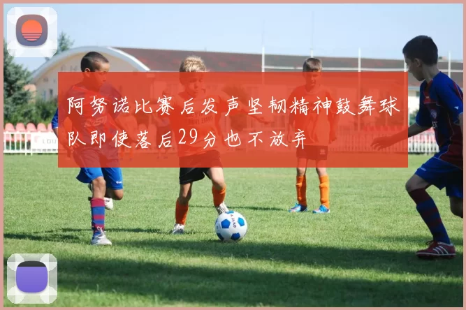 阿努诺比赛后发声坚韧精神鼓舞球队即使落后29分也不放弃